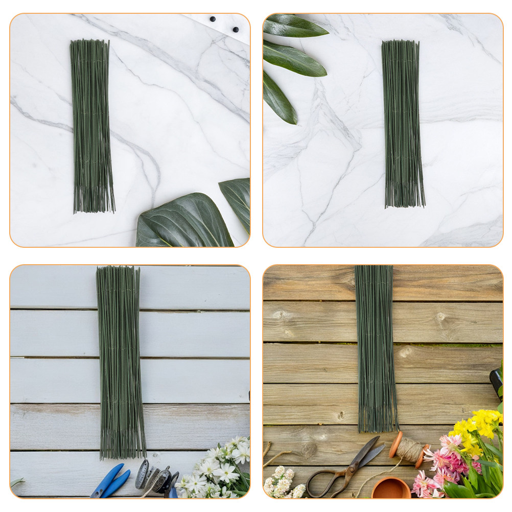 ลวดจัดดอกไม้สีเขียว 100 ชิ้น ล - Wire Stem Florist บทวิจารณ์และราคา