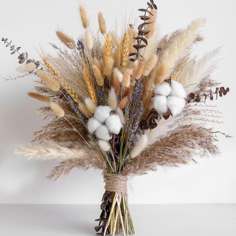 80 ชิ้นดอกไม้แห้งธรรมชาติช่อดอ - Dried Flower Bunch บทวิจารณ์และราคา