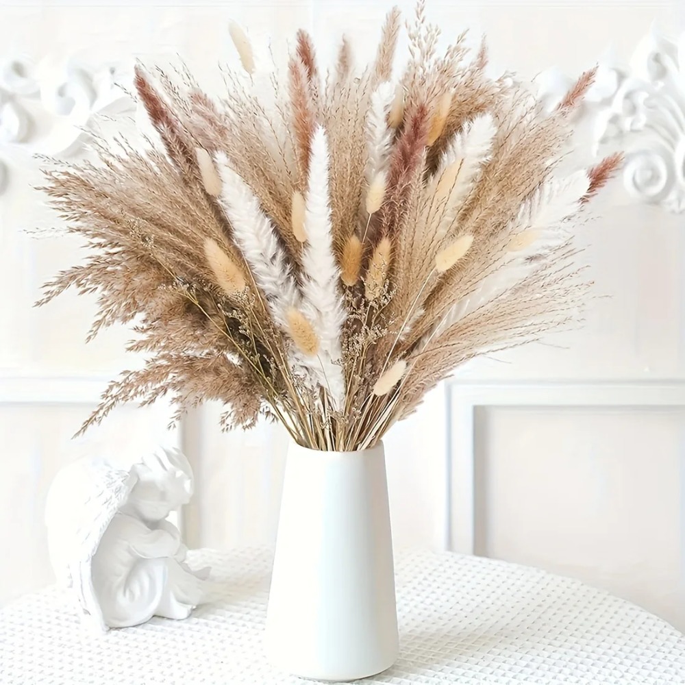 80 ชิ้นดอกไม้แห้งธรรมชาติช่อดอ - Dried Flower Bunch บทวิจารณ์และราคา