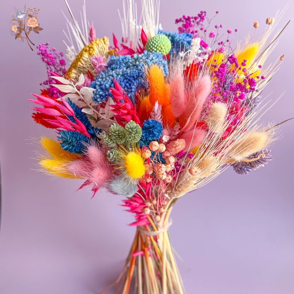 ช่อดอกไม้แห้งหลากสีสันสำหรับเจ - Dried Flower Bunch บทวิจารณ์และราคา