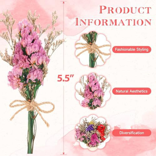 ช่อดอกไม้แห้งขนาดเล็ก ธรรมชาติ - Dried Flower Bunch บทวิจารณ์และราคา